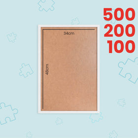 Darstellung des Puzzle-Motivs Puzzle Bilderrahmen für 500, 200 oder 100 Teile – Puzzleteile: Weiß