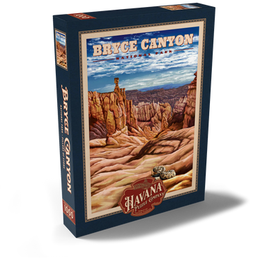 Bryce Canyon National Park - Pillars of Stone, Vintage Travel Poster 1000 Puzzle Schachtel Ansicht2