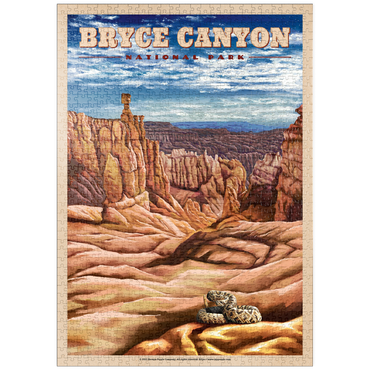 puzzleplate Bryce Canyon National Park - Pillars of Stone, Vintage Travel Poster 1000 Puzzle