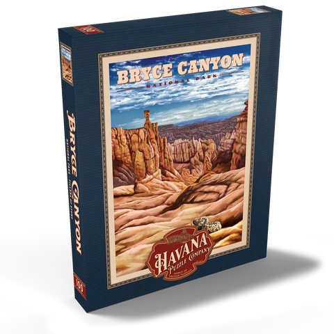 Bryce Canyon National Park - Pillars of Stone, Vintage Travel Poster 100 Puzzle Schachtel Ansicht2