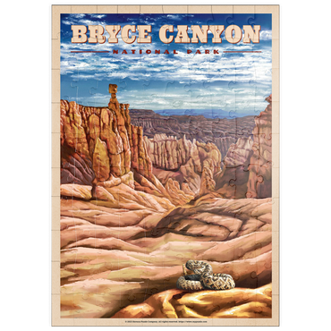 puzzleplate Bryce Canyon National Park - Pillars of Stone, Vintage Travel Poster 100 Puzzle
