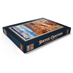 Alternative Darstellung des Puzzle-Motivs Bryce Canyon National Park - Pillars of Stone, Vintage Travel Poster – Puzzleteile: 200