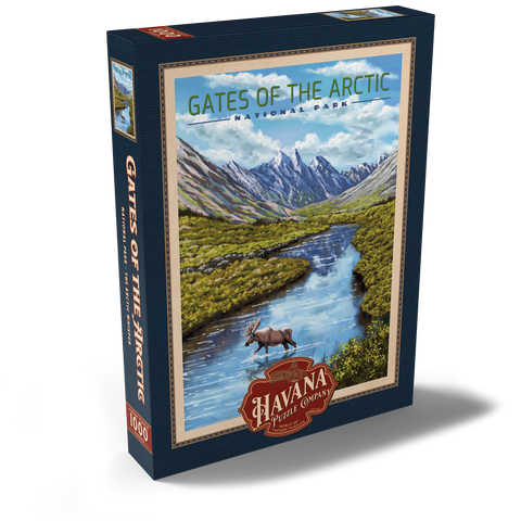 Gates of the Arctic National Park - The Arctic Whisper, Vintage Travel Poster 1000 Puzzle Schachtel Ansicht2