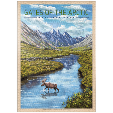 puzzleplate Gates of the Arctic National Park - The Arctic Whisper, Vintage Travel Poster 1000 Puzzle