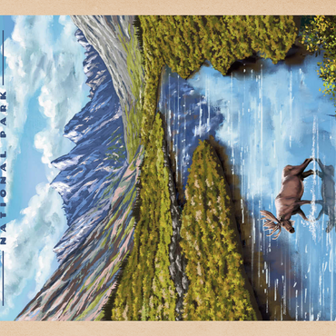 Gates of the Arctic National Park - The Arctic Whisper, Vintage Travel Poster 100 Puzzle 3D Modell