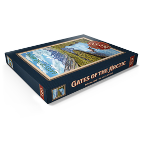 Darstellung des Puzzle Motivs Gates of the Arctic National Park - The Arctic Whisper, Vintage Travel Poster - Puzzleteile: 200