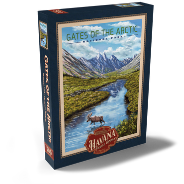 Gates of the Arctic National Park - The Arctic Whisper, Vintage Travel Poster 500 Puzzle Schachtel Ansicht2