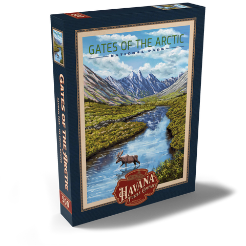 Gates of the Arctic National Park - The Arctic Whisper, Vintage Travel Poster 500 Puzzle Schachtel Ansicht2
