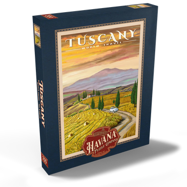 Tuscany - Val d’Orcia, Vintage Travel Poster 200 Puzzle Schachtel Ansicht2