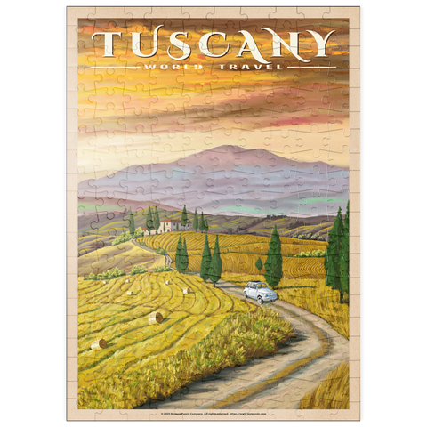 puzzleplate Tuscany - Val d’Orcia, Vintage Travel Poster 200 Puzzle