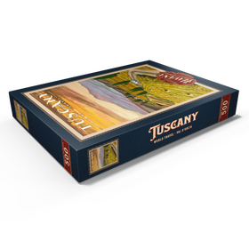 Darstellung des Puzzle Motivs Toskana - Val d’Orcia, Vintage Travel Poster - Puzzleteile: 500