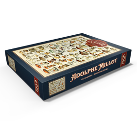 Alternative Darstellung des Puzzle-Motivs Champignons - Pilze für Alle, Vintage Art Poster, Adolphe Millot – Puzzleteile: 1000