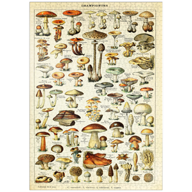 Darstellung des Puzzle-Motivs Champignons - Pilze für Alle, Vintage Art Poster, Adolphe Millot – Puzzleteile: 1000