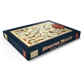 Alternative Darstellung des Puzzle-Motivs Champignons - Pilze für Alle, Vintage Art Poster, Adolphe Millot – Puzzleteile: 200