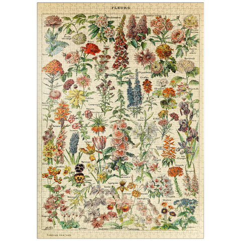 puzzleplate Fleurs - Blumen für Alle, Vintage Art Poster, Adolphe Millot 1000 Puzzle