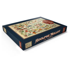 Alternative Darstellung des Puzzle-Motivs Fleurs - Blumen für Alle, Vintage Art Poster, Adolphe Millot – Puzzleteile: 200