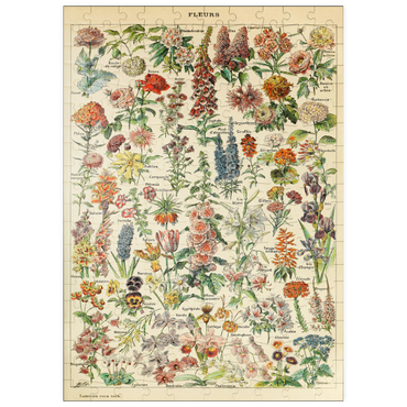 puzzleplate Fleurs - Blumen für Alle, Vintage Art Poster, Adolphe Millot 200 Puzzle