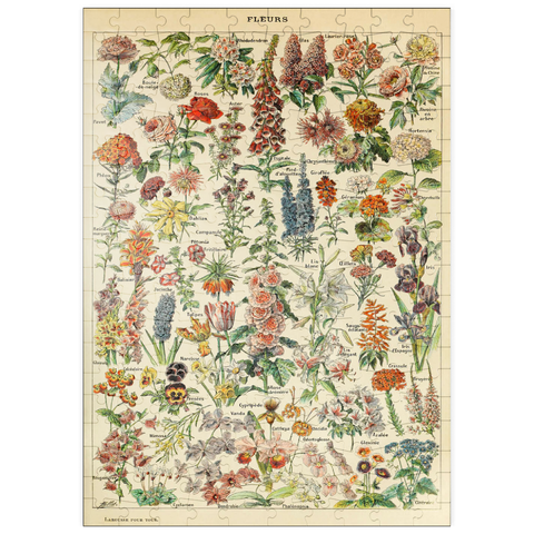 puzzleplate Fleurs - Blumen für Alle, Vintage Art Poster, Adolphe Millot 200 Puzzle