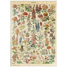 Darstellung des Puzzle Motivs Fleurs - Blumen für Alle, Vintage Art Poster, Adolphe Millot - Puzzleteile: 200