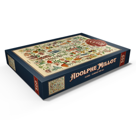 Alternative Darstellung des Puzzle-Motivs Fleurs - Blumen für Alle, Vintage Art Poster, Adolphe Millot – Puzzleteile: 500