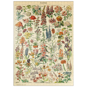 Darstellung des Puzzle Motivs Fleurs - Blumen für Alle, Vintage Art Poster, Adolphe Millot - Puzzleteile: 500