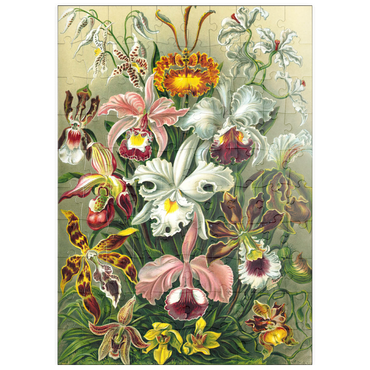 puzzleplate Orchid - Nature Art Forms, Vintage Art Poster, Ernst Haeckel 100 Puzzle