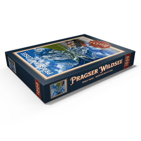 Darstellung des Puzzle Motivs Pragser Wildsee - Gebirgsreflexionen, Vintage Travel Poster - Puzzleteile: 1000