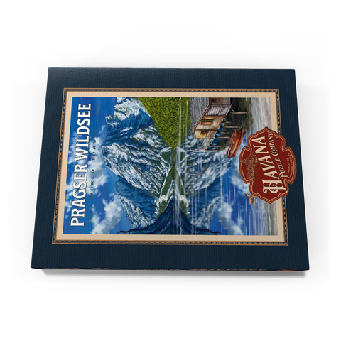 Pragser Wildsee - Mountain Reflections, Vintage Travel Poster 100 Puzzle Schachtel Ansicht3