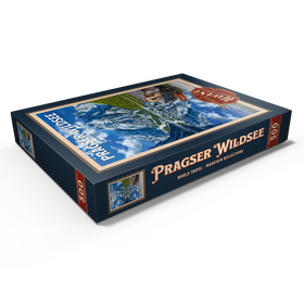 Darstellung des Puzzle Motivs Pragser Wildsee - Gebirgsreflexionen, Vintage Travel Poster - Puzzleteile: 500