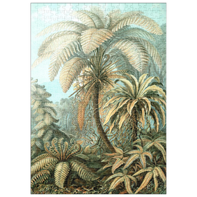 Darstellung des Puzzle Motivs Farne (Filicinae) - Kunstformen in der Natur, Vintage Art Poster, Ernst Haeckel - Puzzleteile: 500