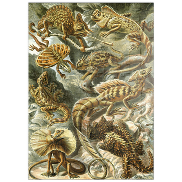 puzzleplate Lizard (Lacertilia) - Art Forms in Nature, Vintage Art Poster, Ernst Haeckel 100 Puzzle