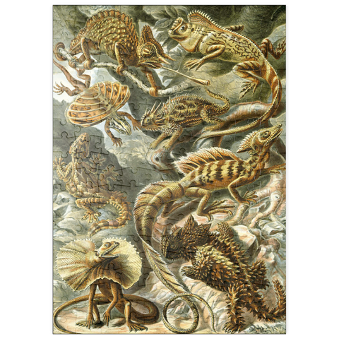 puzzleplate Lizard (Lacertilia) - Art Forms in Nature, Vintage Art Poster, Ernst Haeckel 200 Puzzle