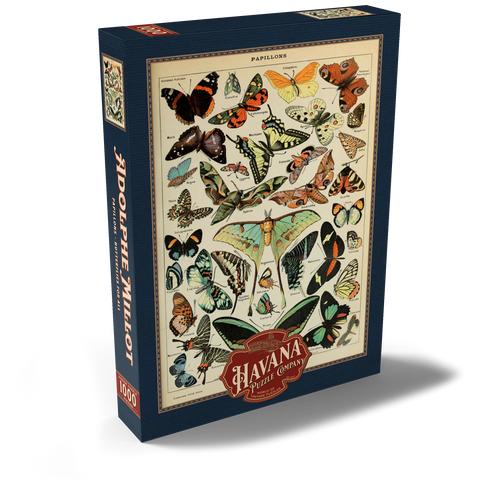Papillons - Butterflies For All, Vintage Art Poster, Adolphe Millot 1000 Puzzle Schachtel Ansicht2
