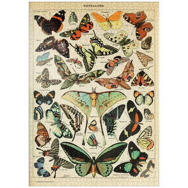 puzzleplate Papillons - Butterflies For All, Vintage Art Poster, Adolphe Millot 1000 Puzzle