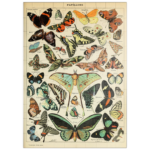 puzzleplate Papillons - Butterflies For All, Vintage Art Poster, Adolphe Millot 100 Puzzle