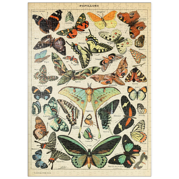 puzzleplate Papillons - Butterflies For All, Vintage Art Poster, Adolphe Millot 500 Puzzle