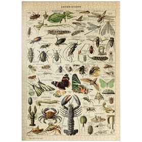Darstellung des Puzzle-Motivs Gliederfüßer für alle, Vintage Art Poster, Adolphe Millot – Puzzleteile: 1000