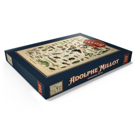 Darstellung des Puzzle Motivs Gliederfüßer für alle, Vintage Art Poster, Adolphe Millot - Puzzleteile: 200