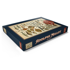 Darstellung des Puzzle Motivs Fisch für alle, Vintage Art Poster, Adolphe Millot - Puzzleteile: 200