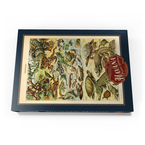 Reptiles For All, Vintage Art Poster, Adolphe Millot 1000 Puzzle Schachtel Ansicht3