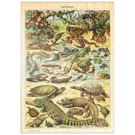 Darstellung des Puzzle-Motivs Reptilien für alle, Vintage Art Poster, Adolphe Millot – Puzzleteile: 200