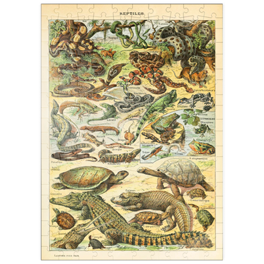 puzzleplate Reptiles For All, Vintage Art Poster, Adolphe Millot 200 Puzzle