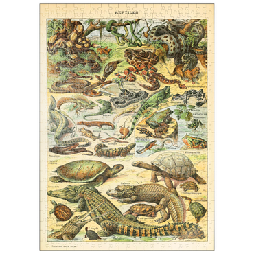 puzzleplate Reptiles For All, Vintage Art Poster, Adolphe Millot 500 Puzzle