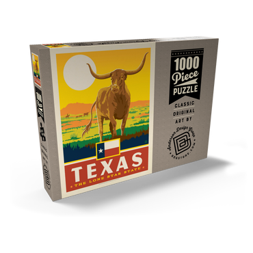 Texas: The Lone Star State, State Pride Vintage Poster 1000 Puzzle Schachtel Ansicht2