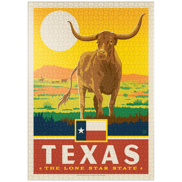 puzzleplate Texas: The Lone Star State, State Pride Vintage Poster 1000 Puzzle