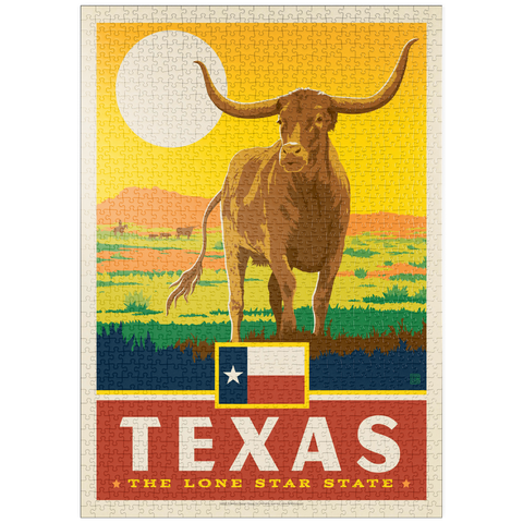 puzzleplate Texas: The Lone Star State, State Pride Vintage Poster 1000 Puzzle