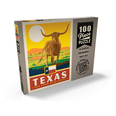 Texas: The Lone Star State, State Pride Vintage Poster 100 Puzzle Schachtel Ansicht2