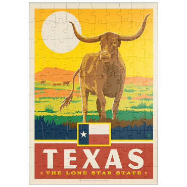 puzzleplate Texas: The Lone Star State, State Pride Vintage Poster 100 Puzzle