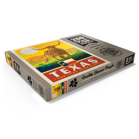 Darstellung des Puzzle Motivs Texas: The Lone Star State, State Pride Vintage Poster - Puzzleteile: 200