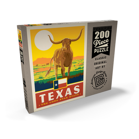 Texas: The Lone Star State, State Pride Vintage Poster 200 Puzzle Schachtel Ansicht2